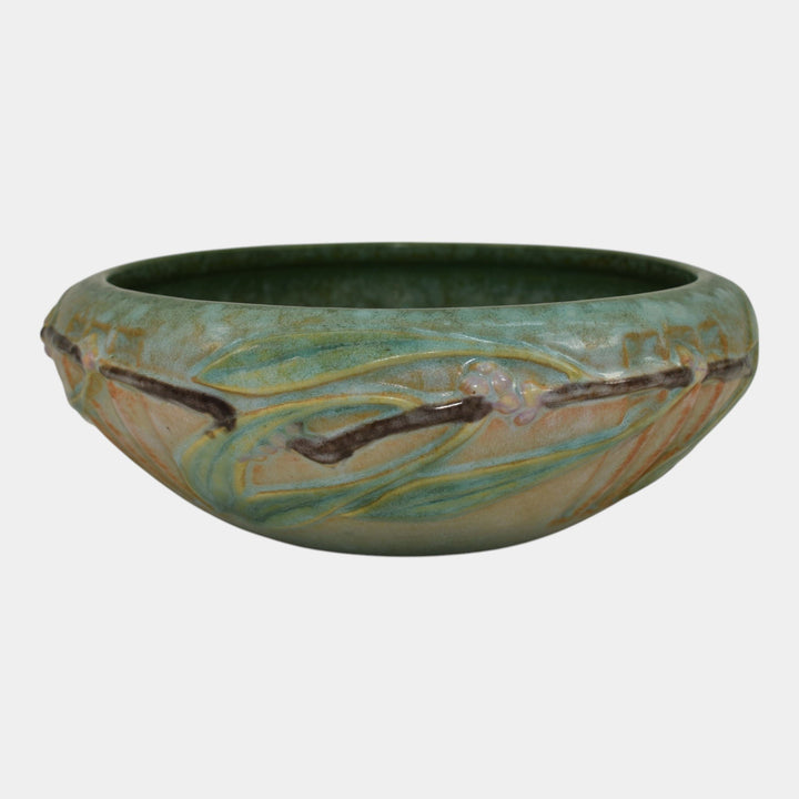 Roseville Laurel Green 1934 Vintage Arts And Crafts Pottery Ceramic Bowl