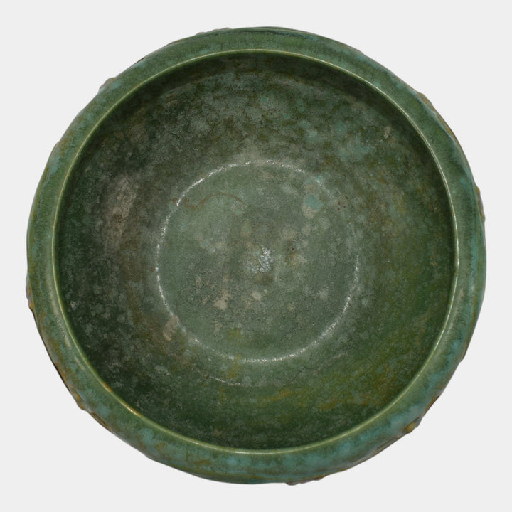 Roseville Laurel Green 1934 Vintage Arts And Crafts Pottery Ceramic Bowl