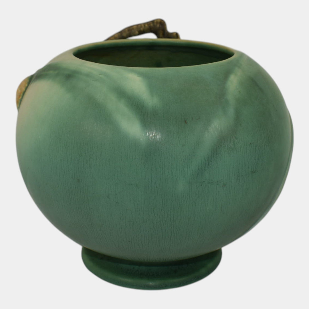 Roseville Pine Cone Green 1936 Vintage Art Pottery Ceramic Bowl Vase 261-6