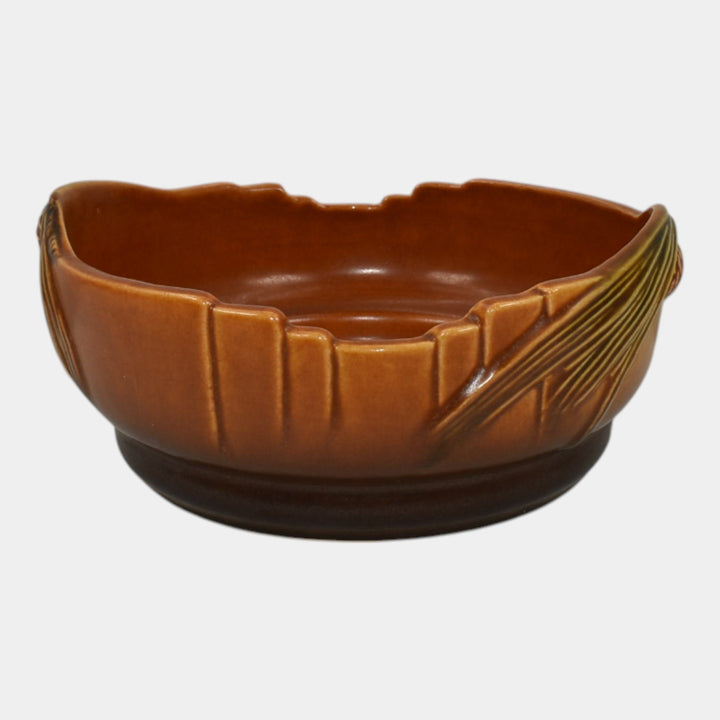 Roseville Pine Cone Brown 1940 Vintage Art Pottery Ceramic Planter Bowl 426-6