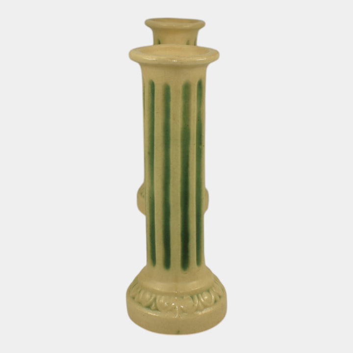 Roseville Corinthian 1923 Vintage Art Pottery Double Bud Vase 37