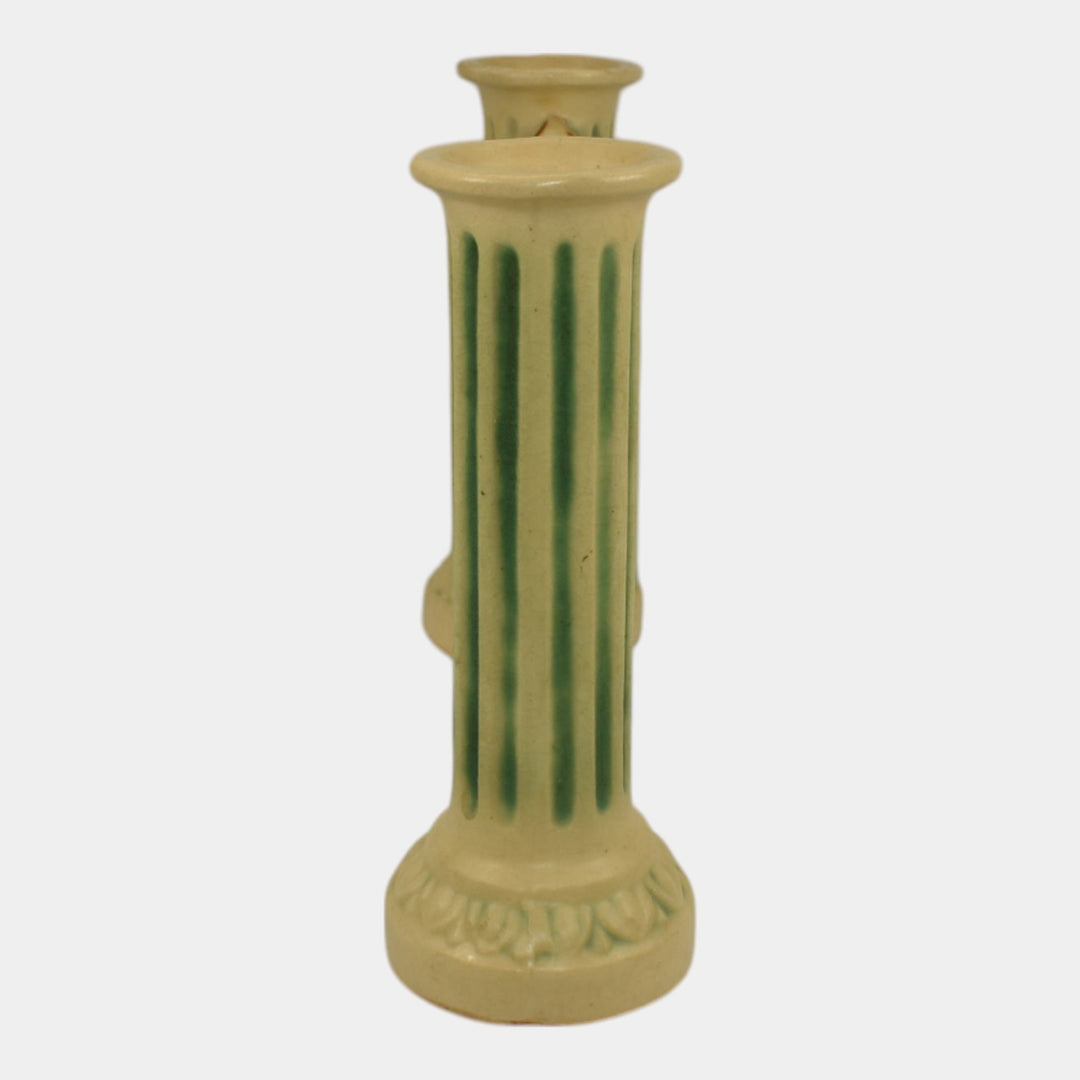 Roseville Corinthian 1923 Vintage Art Pottery Double Bud Vase 37