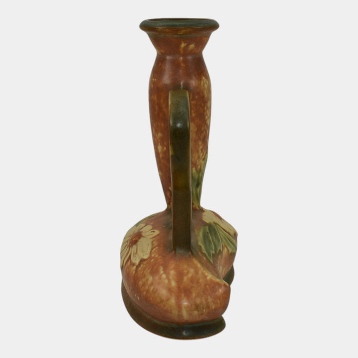 Roseville Dahlrose 1928 Vintage Arts And Crafts Pottery Ceramic Bud Vase 77-7