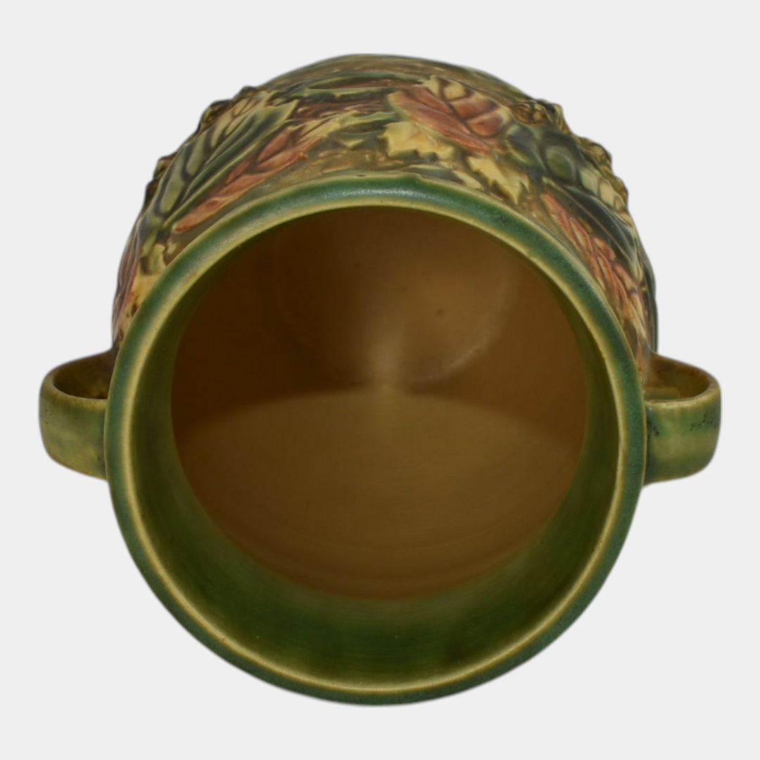 Roseville Blackberry 1932 Vintage Art Pottery Green Ceramic Flower Vase 576-8 - Just Art Pottery