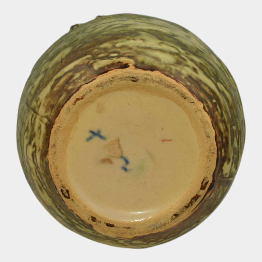 Roseville Blackberry 1932 Vintage Art Pottery Green Ceramic Flower Vase 576-8 - Just Art Pottery