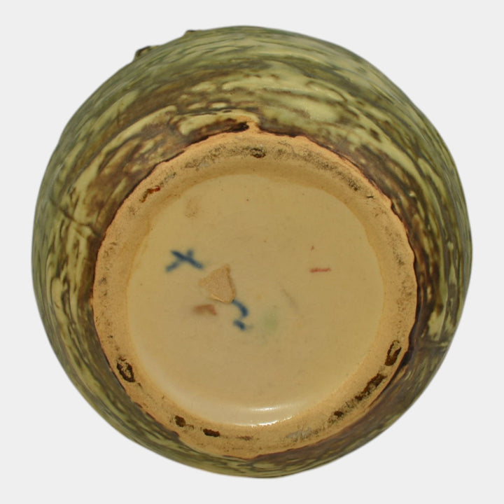 Roseville Blackberry 1932 Vintage Art Pottery Green Ceramic Flower Vase 576-8 - Just Art Pottery