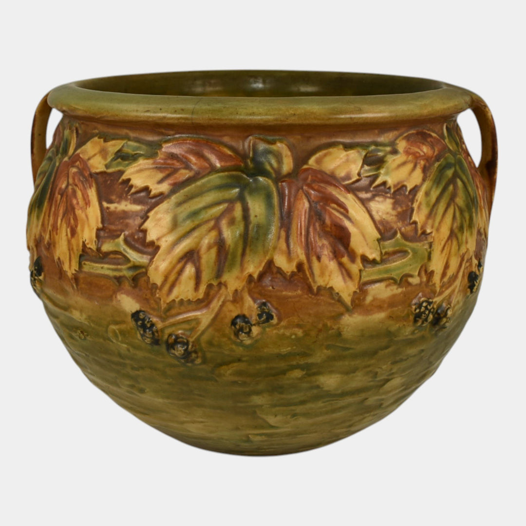 Roseville Blackberry 1932 Arts And Crafts Pottery Large Jardiniere Planter 623-8