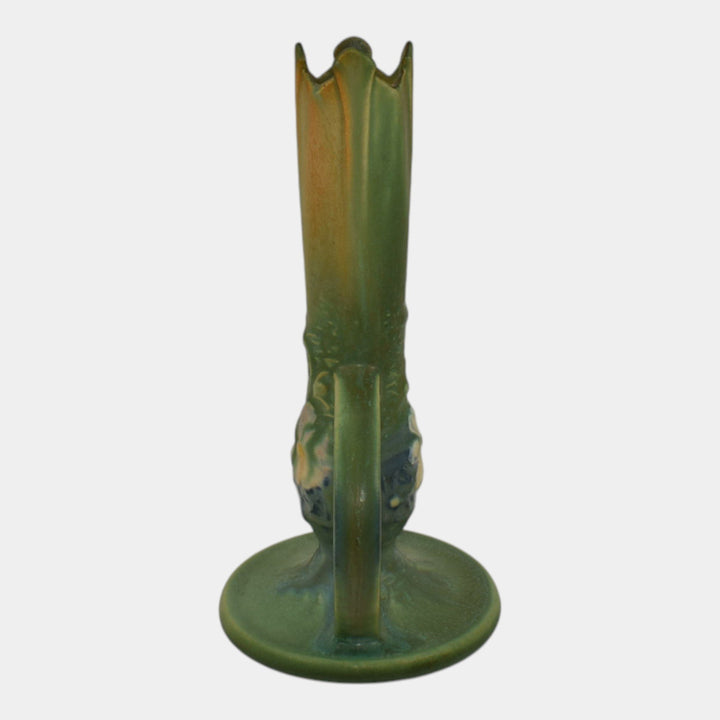 Roseville Cosmos Green 1939 Vintage Art Deco Pottery Ceramic Bud Vase 959-7