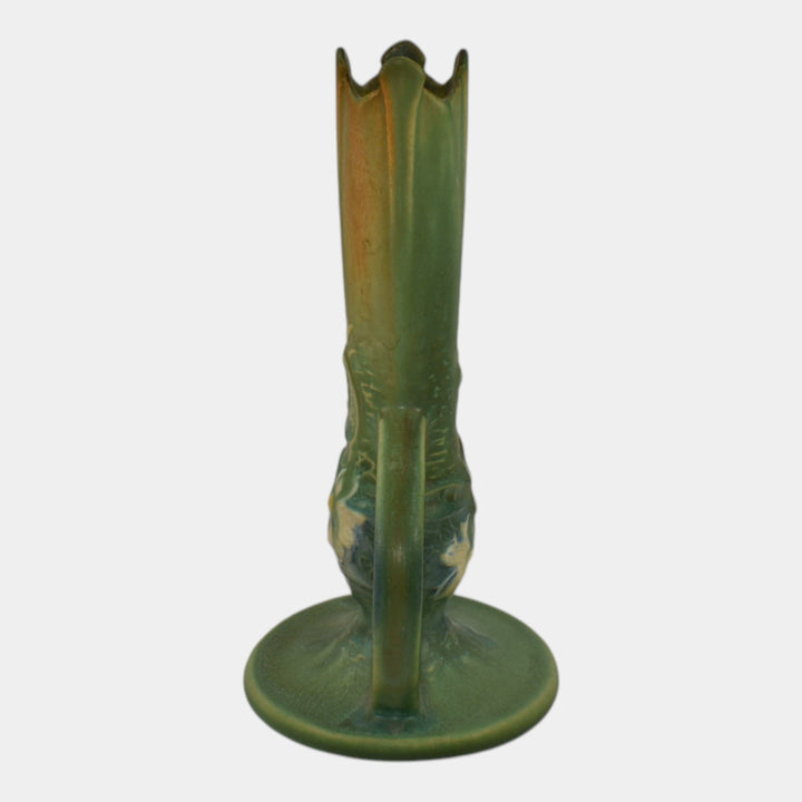 Roseville Cosmos Green 1939 Vintage Art Deco Pottery Ceramic Bud Vase 959-7