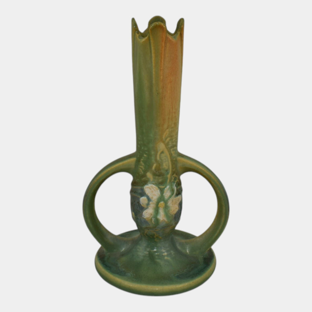 Roseville Cosmos Green 1939 Vintage Art Pottery Ceramic Bud Vase 959-7