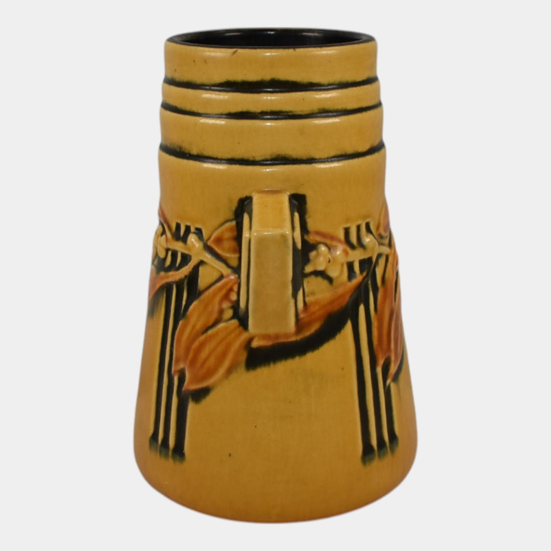 Roseville Laurel Yellow 1934 Vintage Arts And Crafts Pottery Ceramic Vase 671-7