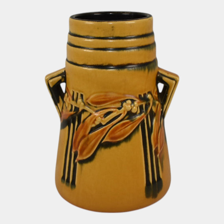 Roseville Laurel Yellow 1934 Vintage Arts And Crafts Pottery Ceramic Vase 671-7