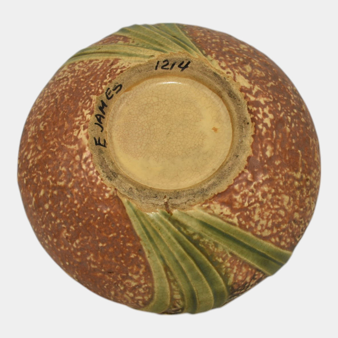 Roseville Jonquil 1931 Vintage Arts And Crafts Pottery Crocus Pot Vase 93-4 - Just Art Pottery