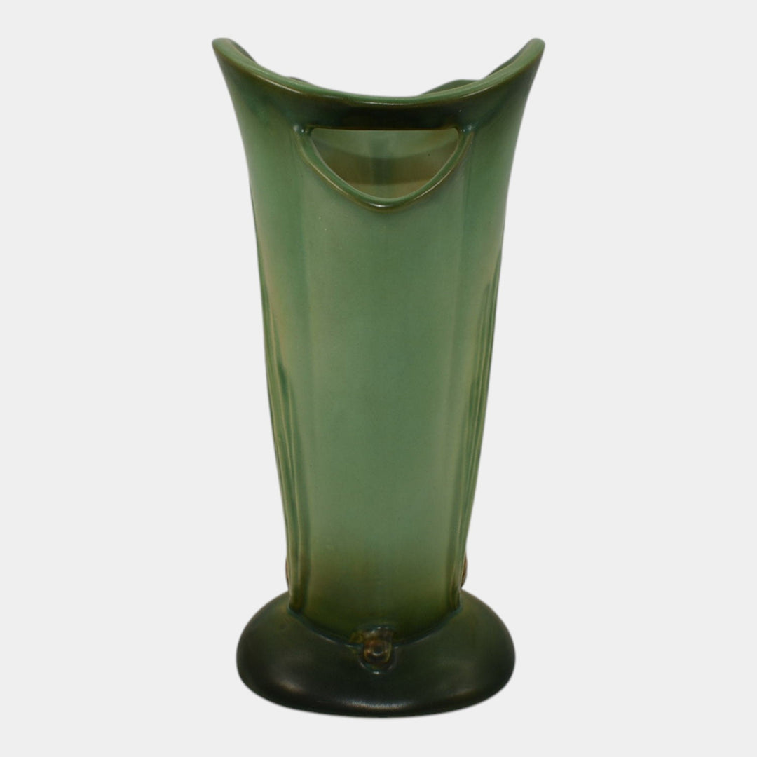 Roseville Pine Cone Green 1953 Mid Century Modern Pottery Ewer Vase 485-10