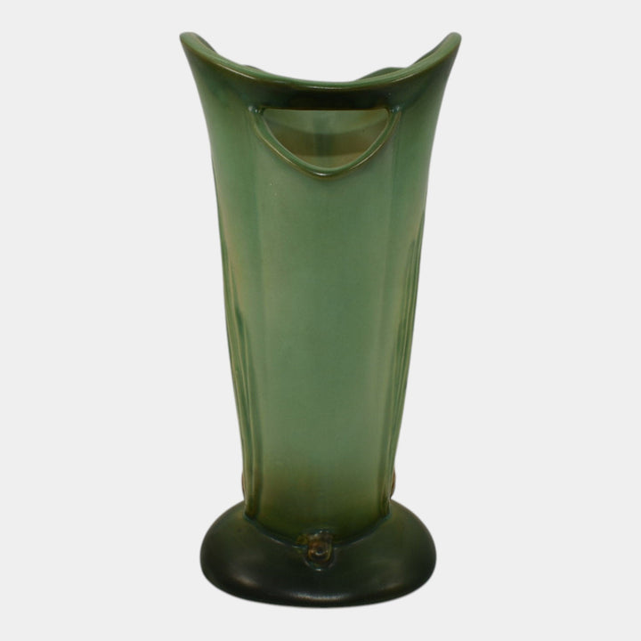 Roseville Pine Cone Green 1953 Mid Century Modern Pottery Ewer Vase 485-10