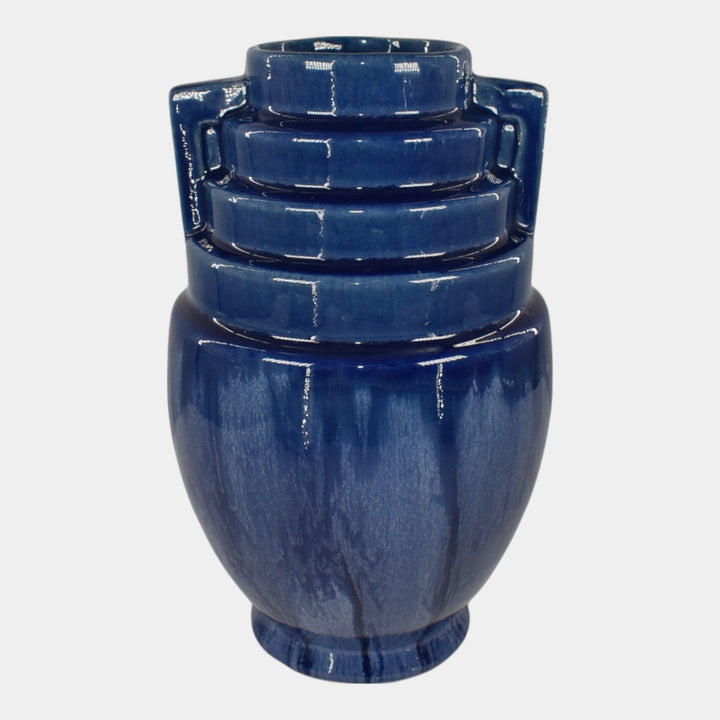 Brush McCoy Kolorcraft Mid Century Modern Art Pottery Blue Ceramic Vase 159