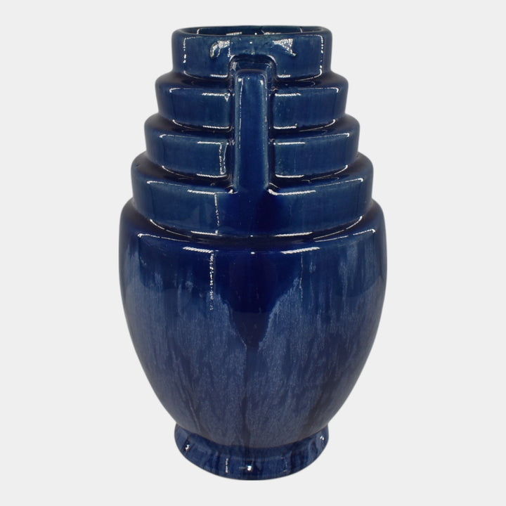 Brush McCoy Kolorcraft Mid Century Modern Art Pottery Blue Ceramic Vase 159
