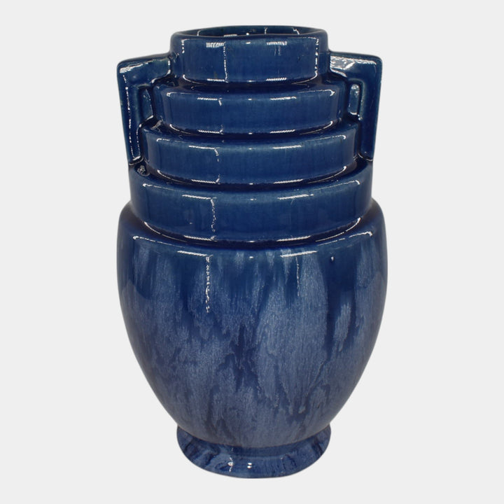 Brush McCoy Kolorcraft Mid Century Modern Art Pottery Blue Ceramic Vase 159