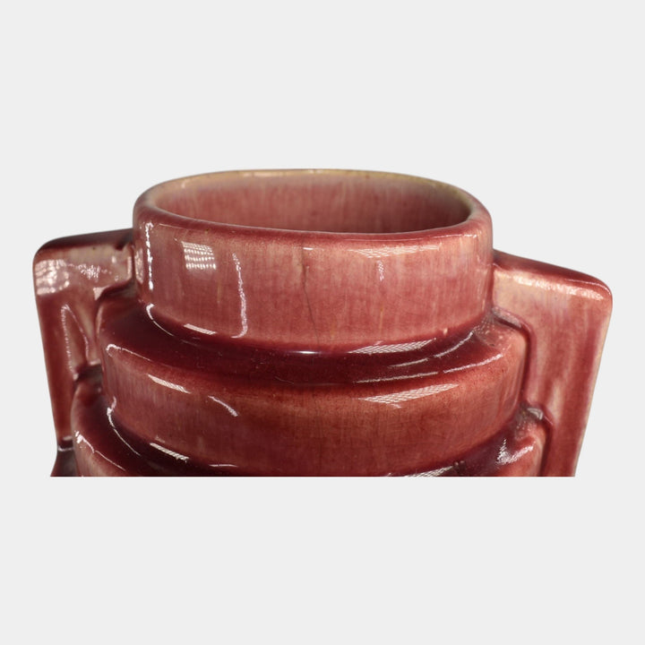 Brush McCoy Kolorkraft Mid Century Modern Art Pottery Pink Ceramic Vase 159