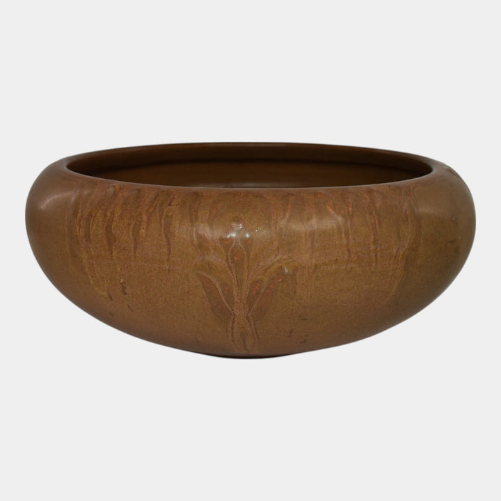 Rookwood 1917 Vintage Arts And Crafts Pottery Brown Ceramic Bowl 2151 - Just Art Pottery