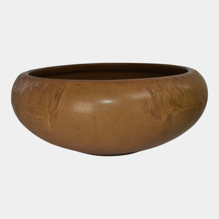 Rookwood 1917 Vintage Arts And Crafts Pottery Brown Ceramic Bowl 2151 - Just Art Pottery