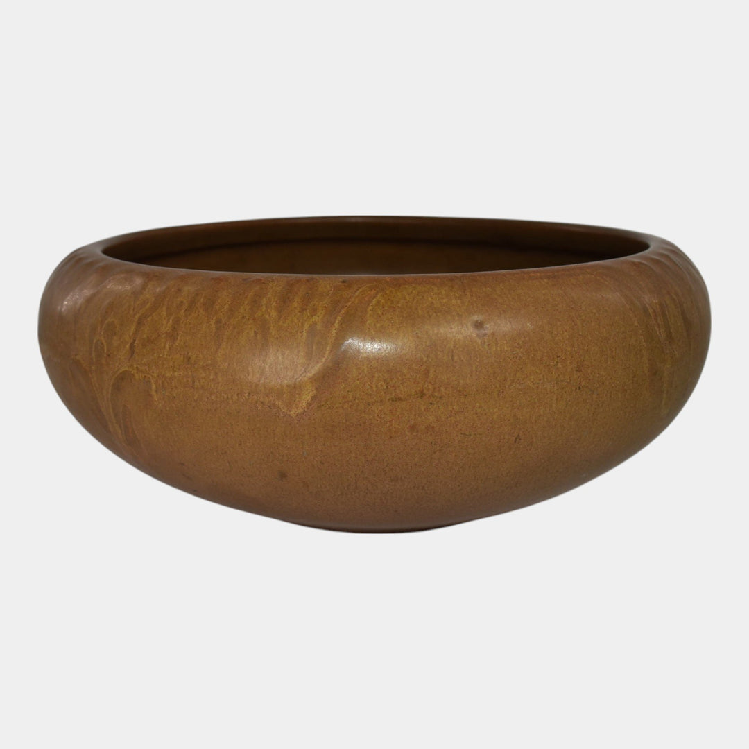 Rookwood 1917 Vintage Arts And Crafts Pottery Brown Ceramic Bowl 2151 - Just Art Pottery