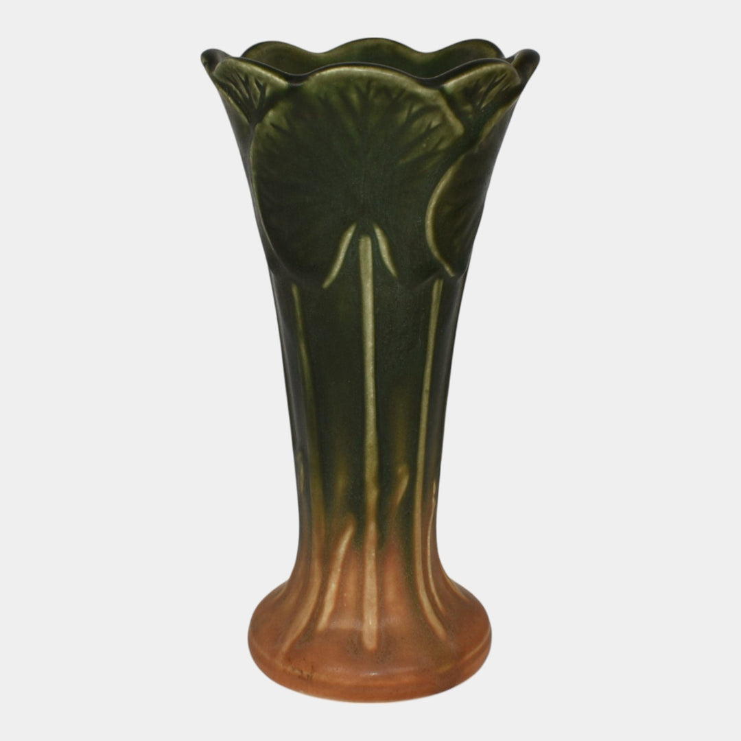 Weller Pumila 1920s Vintage Arts And Crafts Pottery Brown Green Ceramic Vase - Just Art Pottery