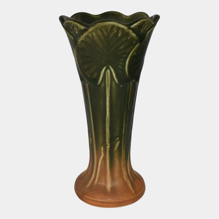 Weller Pumila 1920s Vintage Arts And Crafts Pottery Brown Green Ceramic Vase - Just Art Pottery