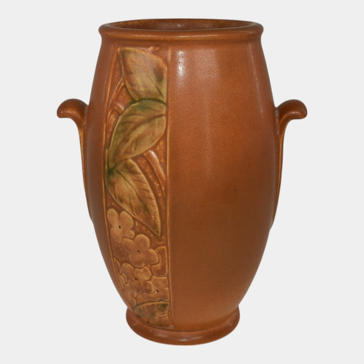 Weller Velva Brown 1920s Vintage Art Deco Pottery Ceramic Vase - Just Art Pottery