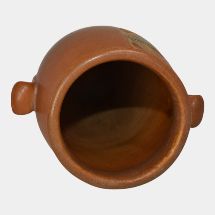 Weller Velva Brown 1920s Vintage Art Deco Pottery Ceramic Vase - Just Art Pottery