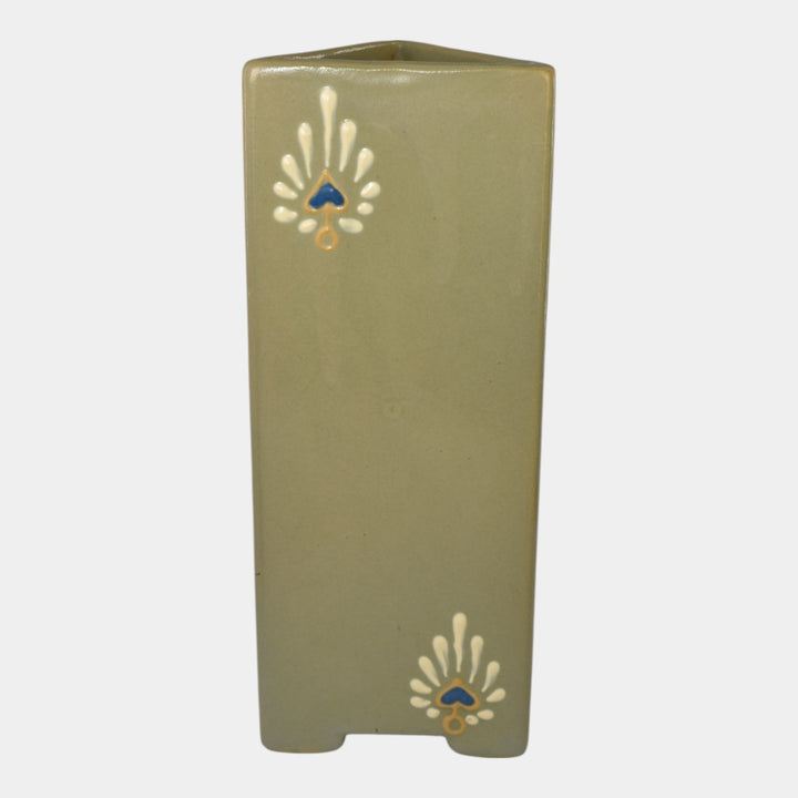 Roseville Aztec Green 1905 Vintage Arts And Crafts Pottery Vase 6