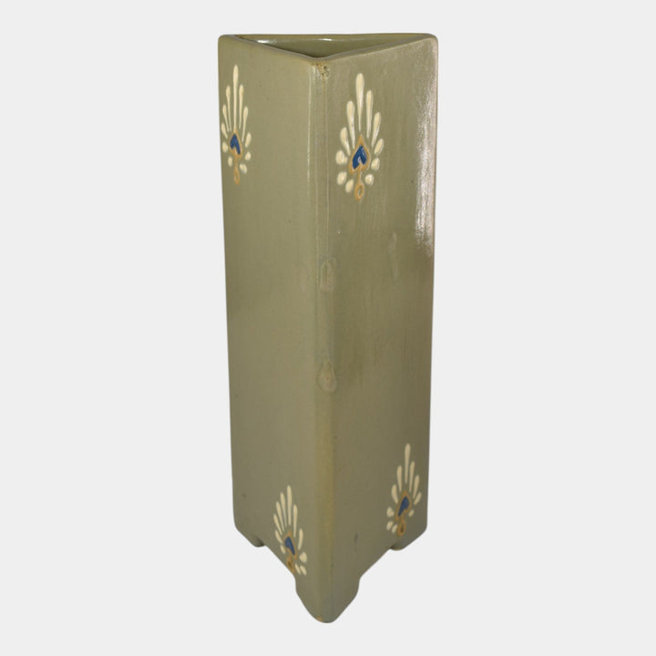 Roseville Aztec Green 1905 Vintage Arts And Crafts Pottery Vase 6