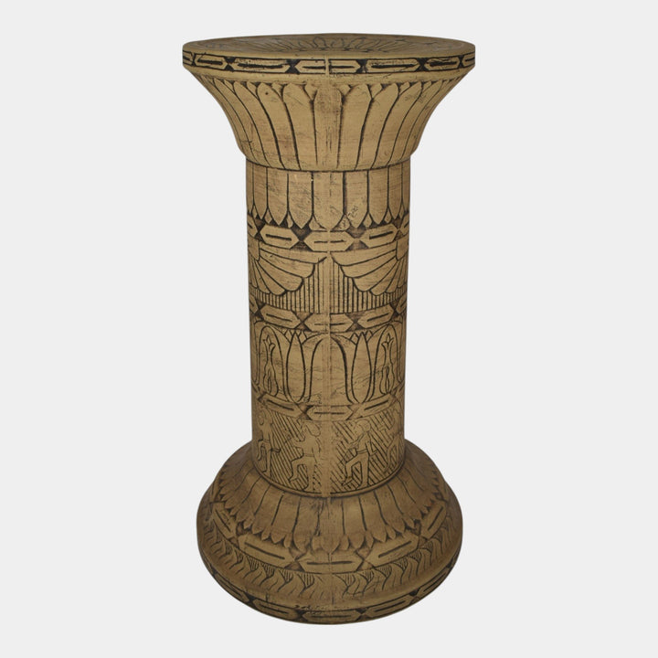 Monmouth Western Stoneware 1930s Vintage Art Pottery Brown Ceramic Pedestal