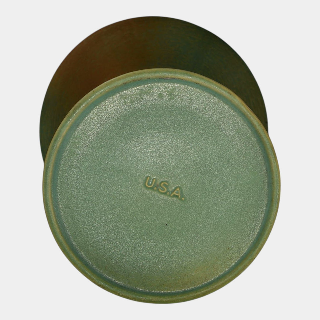 Roseville Cosmos Green 1939 Pottery Ceramic Jardiniere And Pedestal 649-8