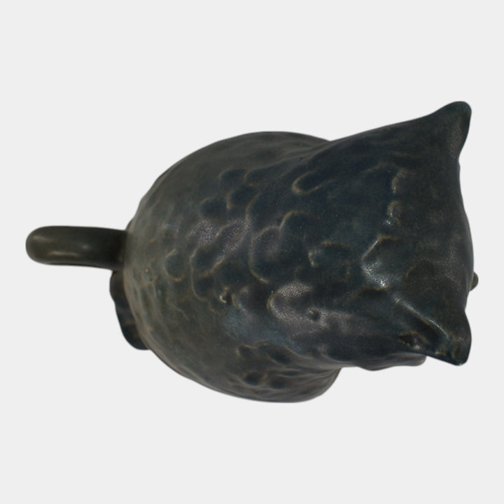Van Briggle Pottery Late Teens Blue Owl Figural Night Light Lamp