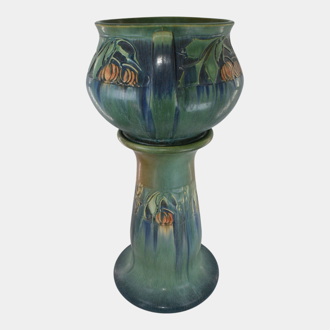 Roseville Pottery Baneda 1932 Green Art And Crafts Jardiniere Pedestal 626-10