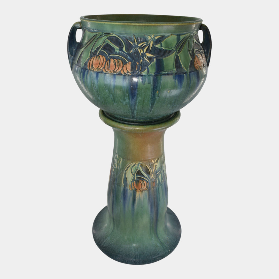 Roseville Pottery Baneda 1932 Green Art And Crafts Jardiniere Pedestal 626-10