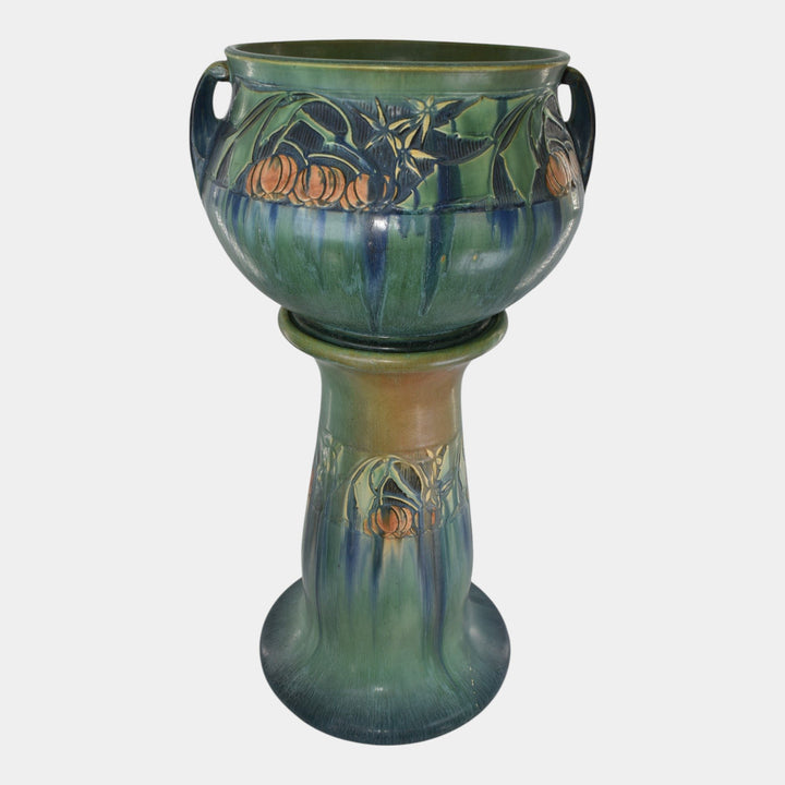 Roseville Pottery Baneda 1932 Green Art And Crafts Jardiniere Pedestal 626-10