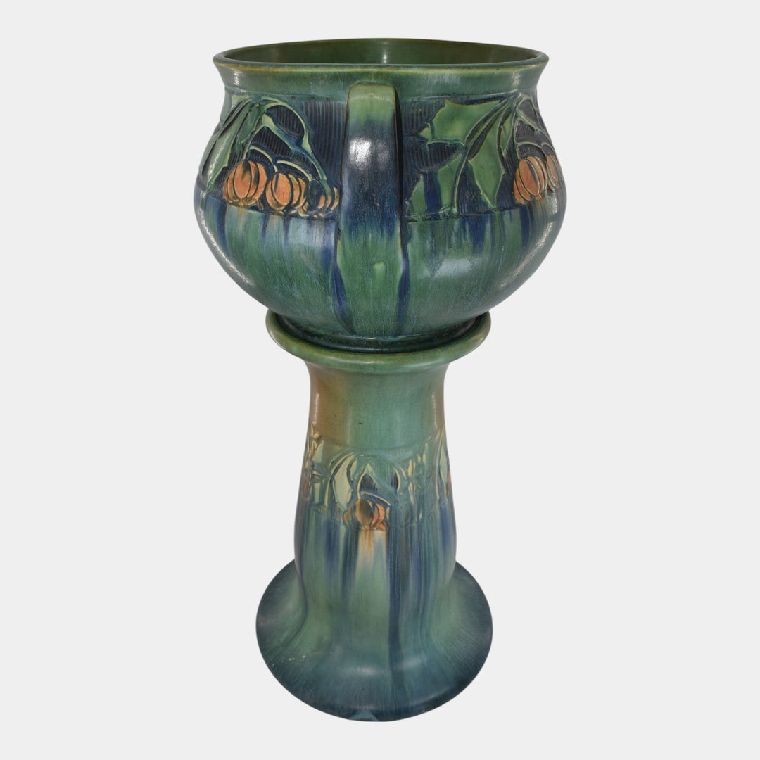 Roseville Pottery Baneda 1932 Green Art And Crafts Jardiniere Pedestal 626-10