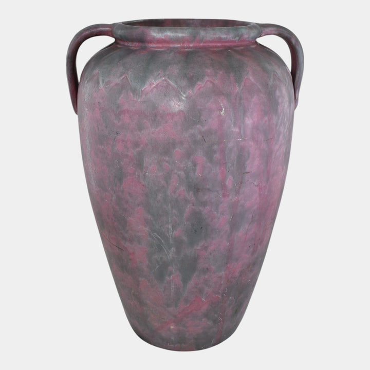 Burley Winter 1930s Vintage Art Deco Pottery Mottled Purple Floor Vase