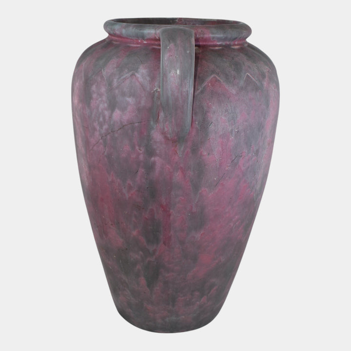 Burley Winter 1930s Vintage Art Deco Pottery Mottled Purple Floor Vase