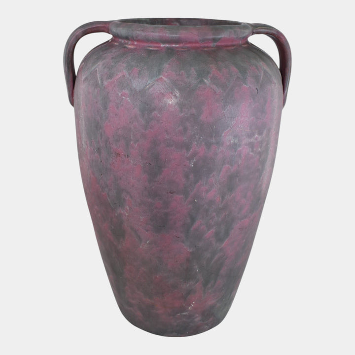 Burley Winter 1930s Vintage Art Deco Pottery Mottled Purple Floor Vase