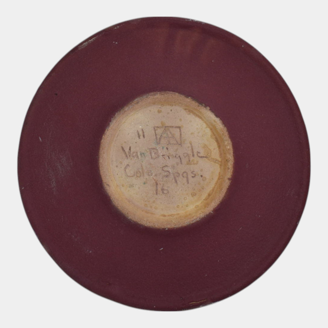Van Briggle 1907-12 Vintage Art Pottery Purple Plate 16