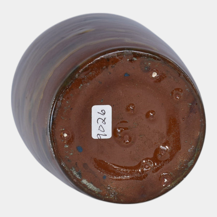 Peters and Reed Marbleized 1920s Art Pottery Brown Ceramic Vase 50