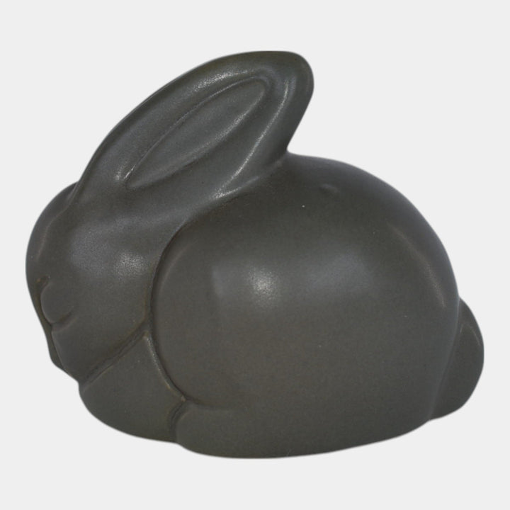 Van Briggle Art Pottery Gray Bunny Rabbit Ceramic Paperweight