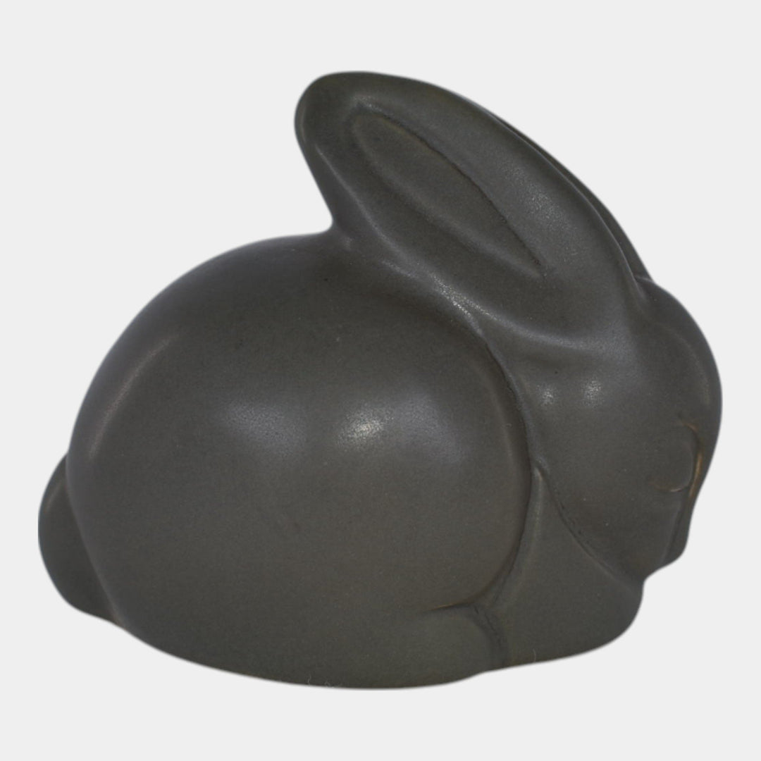 Van Briggle Art Pottery Gray Bunny Rabbit Ceramic Paperweight