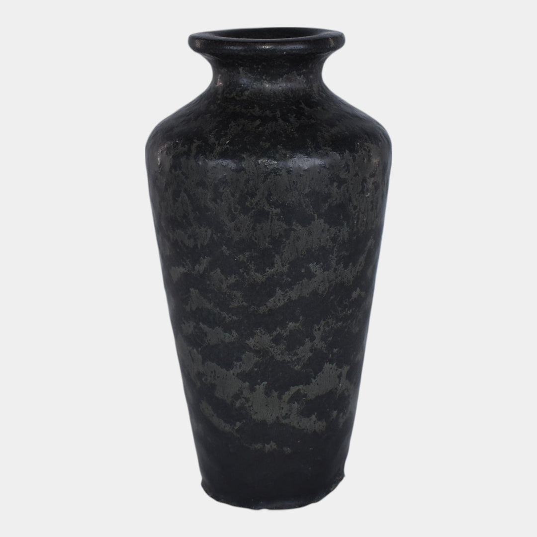 Van Briggle 1907 Hand Thrown Arts And Crafts Pottery Black Mottled Vase