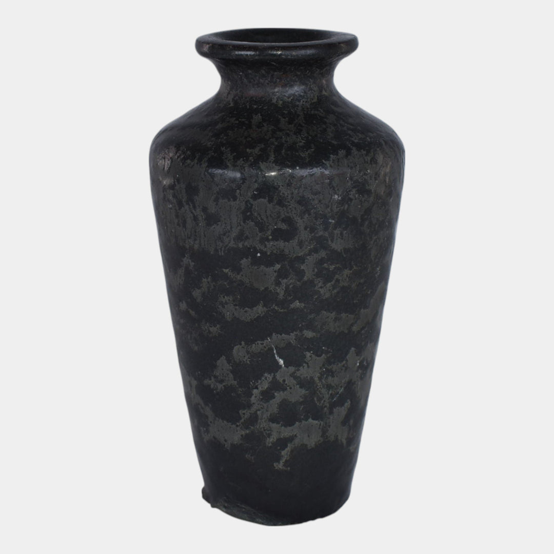 Van Briggle 1907 Hand Thrown Arts And Crafts Pottery Black Mottled Vase
