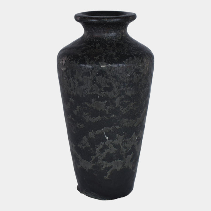 Van Briggle 1907 Hand Thrown Arts And Crafts Pottery Black Mottled Vase