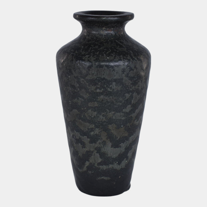Van Briggle 1907 Hand Thrown Arts And Crafts Pottery Black Mottled Vase